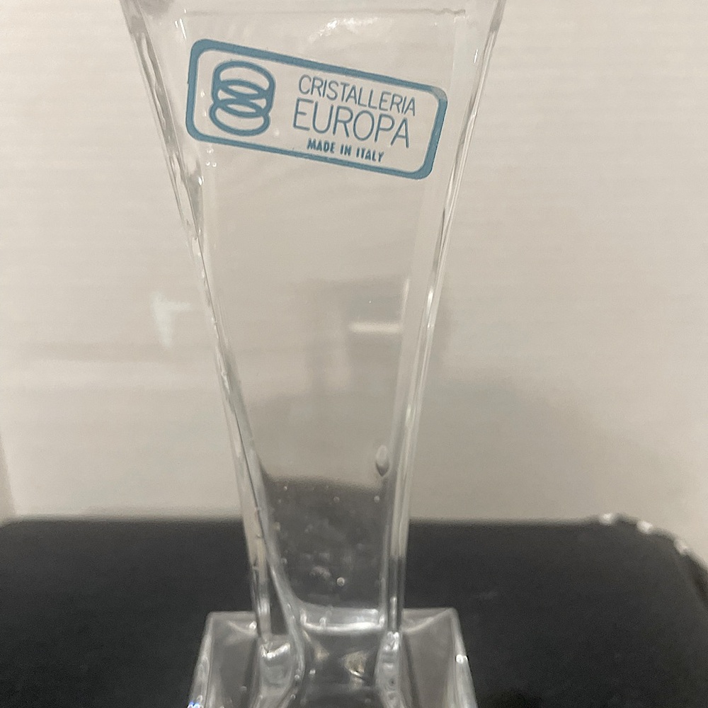 Cristalleria Europa Italian Glass Vase